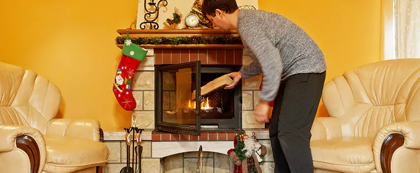 Rusted Metal Fireplace Restoration in Huntington, Indiana